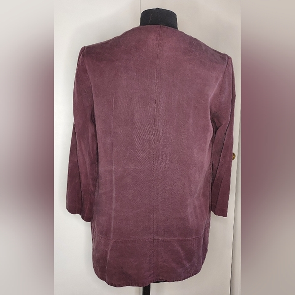 Harlowe & Graham Open Front Tencel Blazer S - Picture 5 of 10